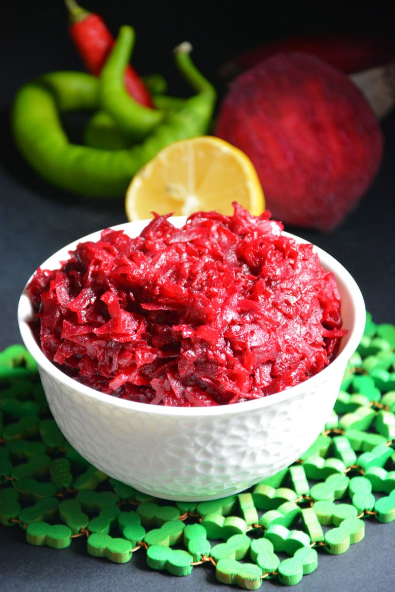 Buraczki zasmażane z chili Buraczki zasmażane z chili