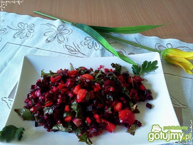 Burczaki z mandarynką i rukolą