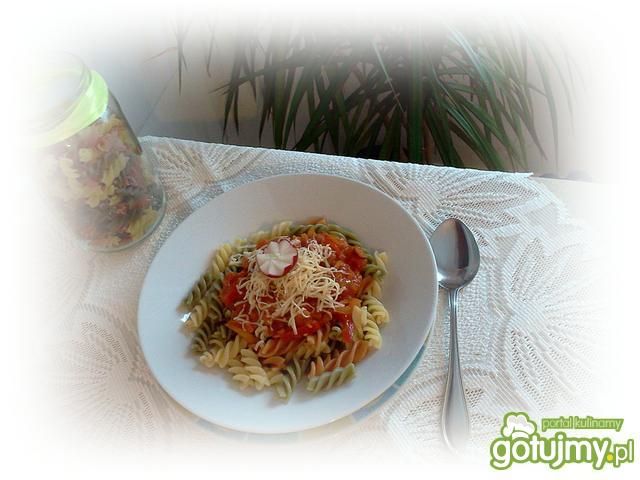 Całkiem fajny sos i makaron 3 kolory