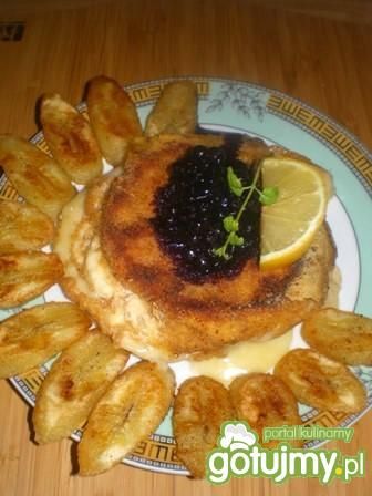 Camembert smażony z bananami Camembert smażony z bananami