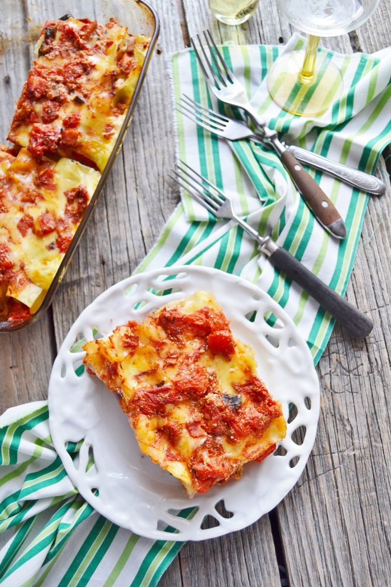 Cannelloni faszerowane białym serem i warzywami 