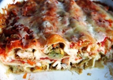 Cannelloni z brokułami i mozzarellą Cannelloni z brokułami i mozzarellą