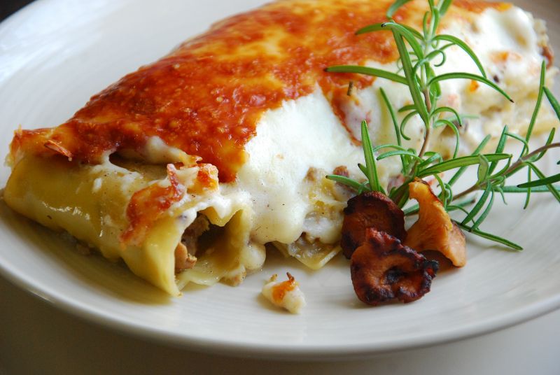 Cannelloni z kurkami