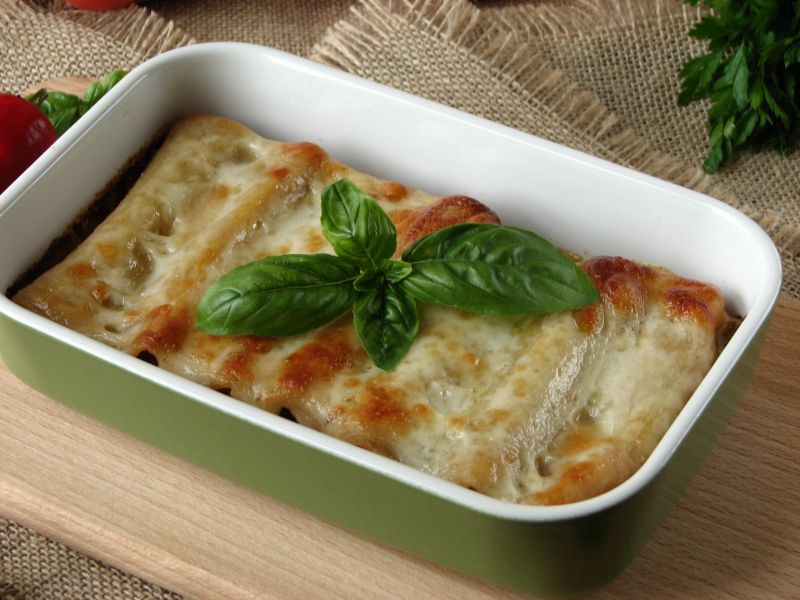 Cannelloni z mięsem mielonym i serem kozim Cannelloni z mięsem mielonym i serem kozim