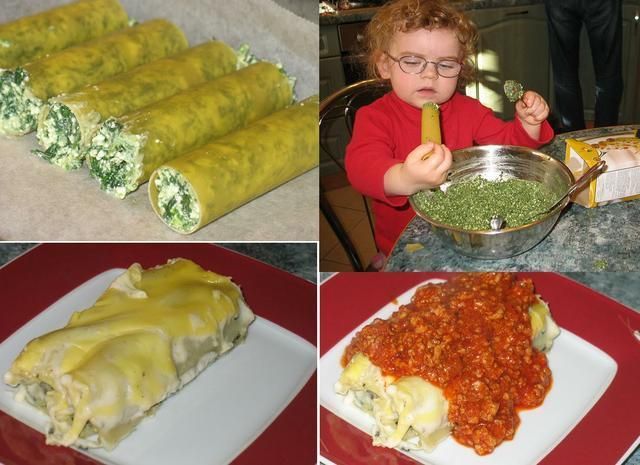 Cannelloni ze szpinakiem i sosem