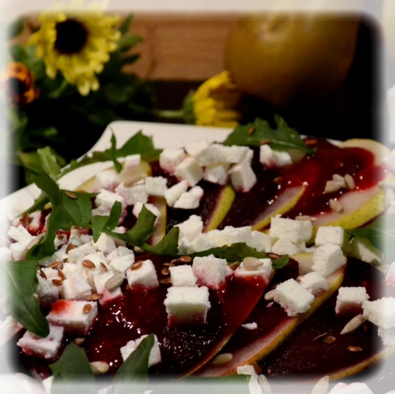 Carpaccio gruszkowo-buraczane z Newellą klasyczną