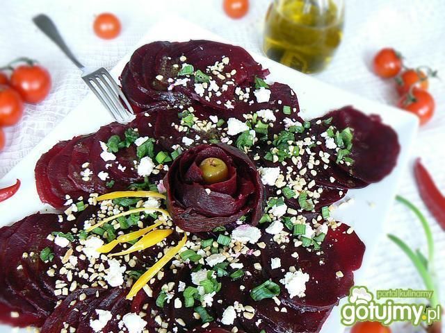 Carpaccio z buraków  z serem feta  Carpaccio z buraków  z serem feta