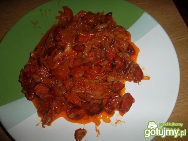 Cebulka smażona z kiełbasą Cebulka smażona z kiełbasą