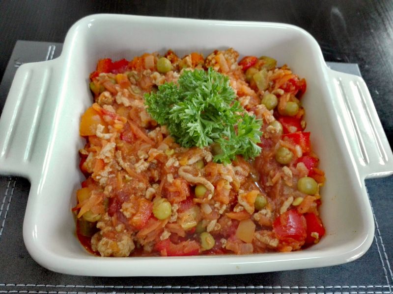 Chakalaka z mięsem mielonym