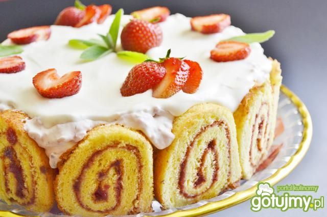 Charlotte z malinami i ryżem