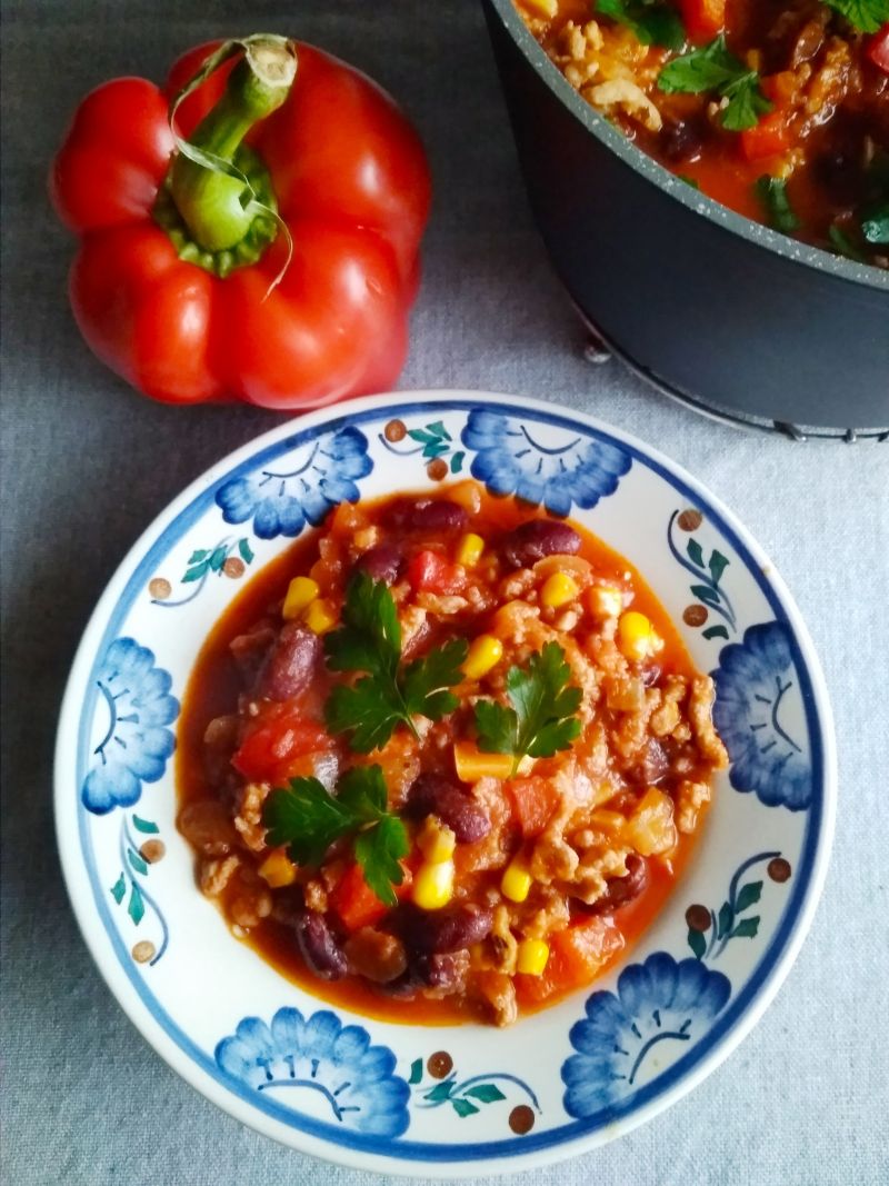 Chili con carne z indykiem Chili con carne z indykiem