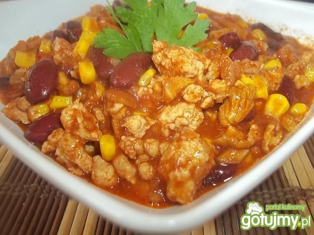 Chili con carne z kurkami Chili con carne z kurkami