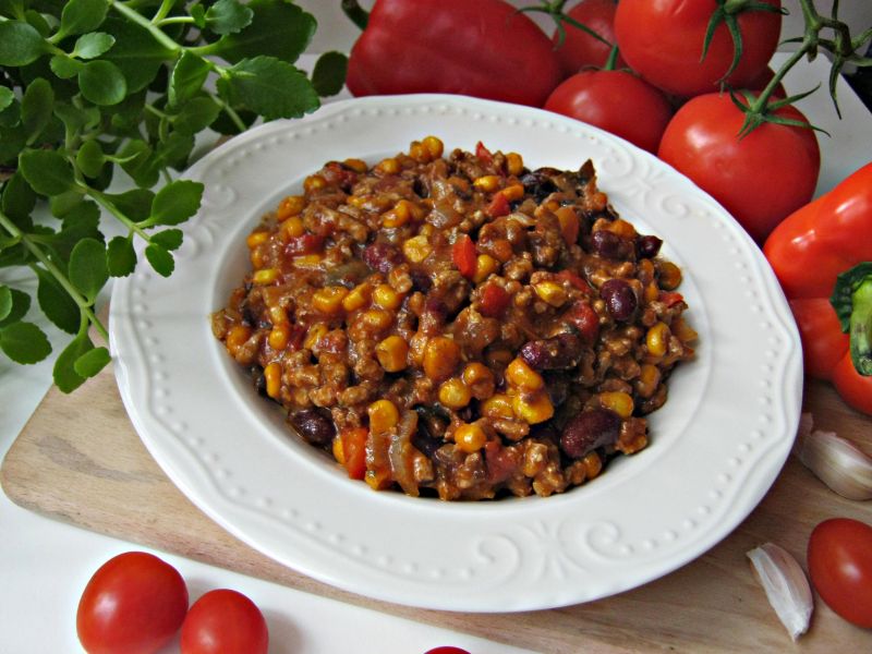 Chili con carne z suszonymi pomidorami Chili con carne z suszonymi pomidorami