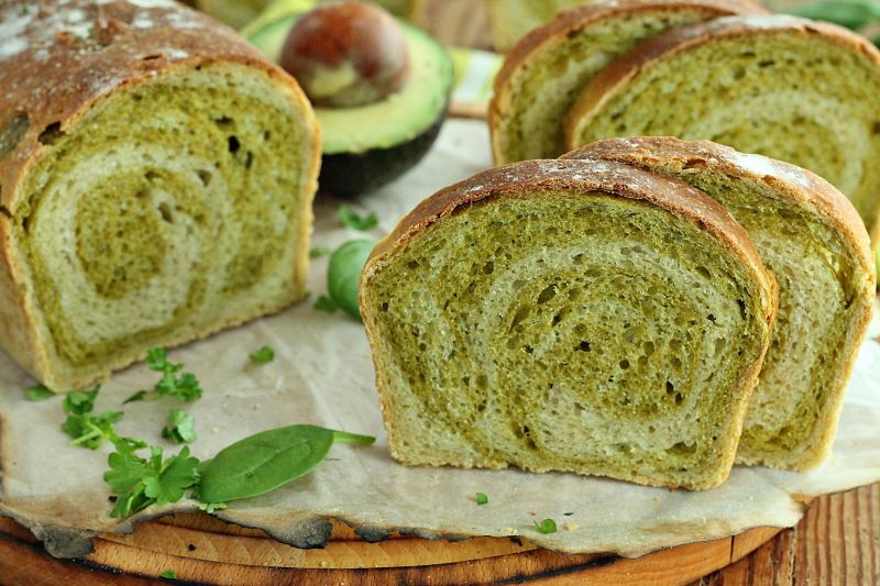 Chleb szpinak z awokado 