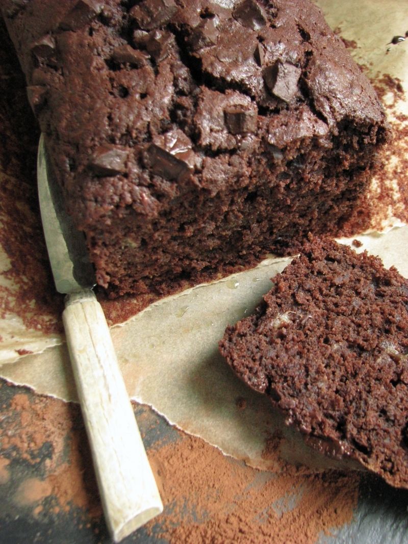 Chlebek bananowy z podwójną czekoladą