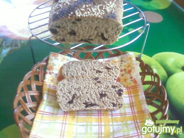 Chlebek ze śliwką i otrębami. Chlebek ze śliwką i otrębami.