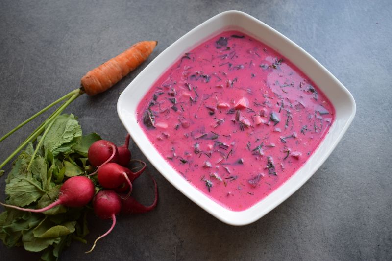 Chłodnik botwinkowo-rzodkiewkowy