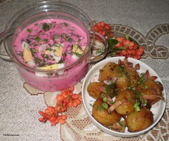 Chłodnik na zsiadłym mleku z buraczkiem  Chłodnik na zsiadłym mleku z buraczkiem