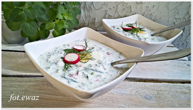 Chłodnik ogórkowo - rzodkiewkowy