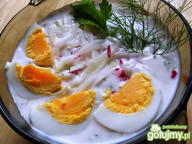 Chłodnik z kalarepką i rzodkiewką