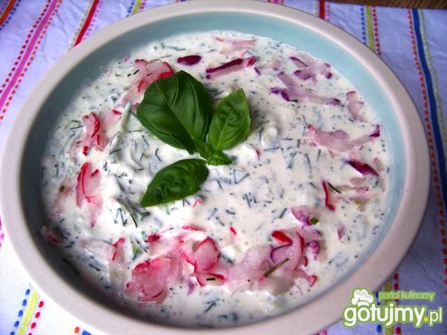 Chłodnik z ogórkiem i rzodkiewką 