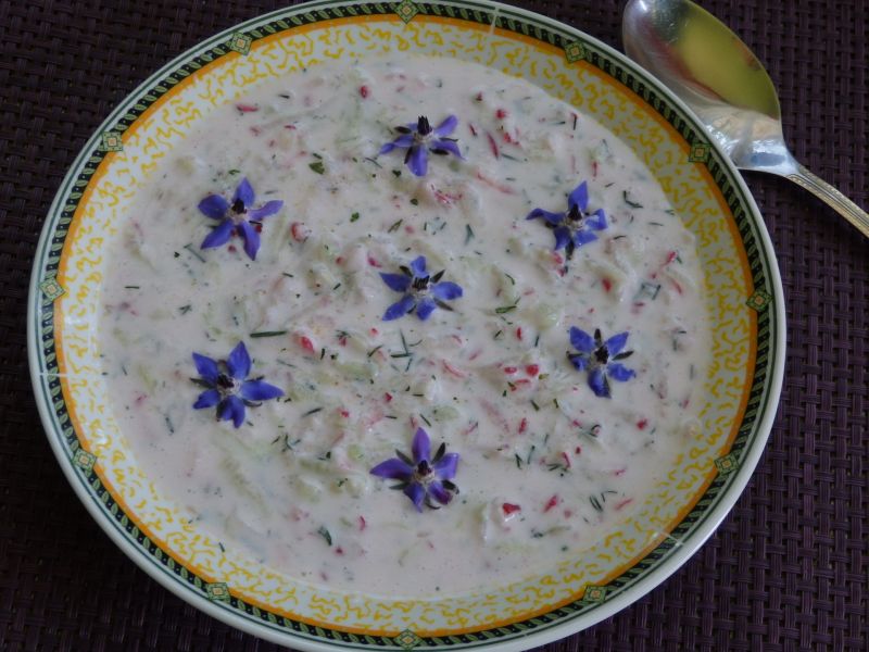 Chłodnik z rzodkiewką i ogórkiem