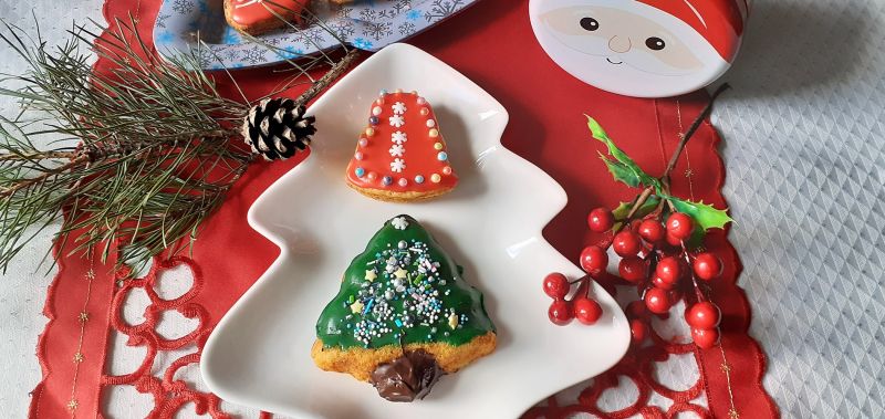 Choinki i dzwonki marchewkowo-pomarańczowe