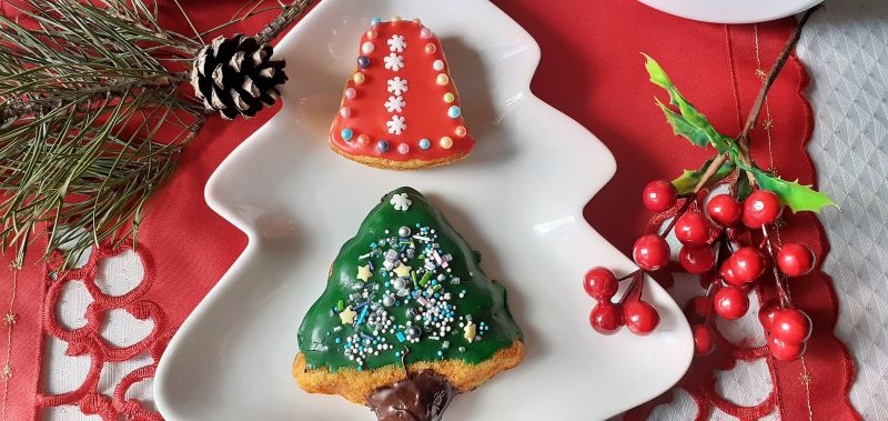 Choinki i dzwonki marchewkowo-pomarańczowe