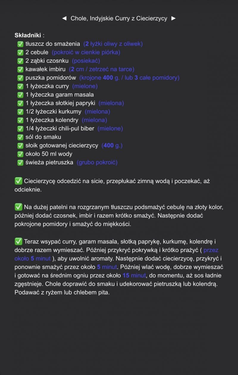 Chole, indyjskie curry z ciecierzycy