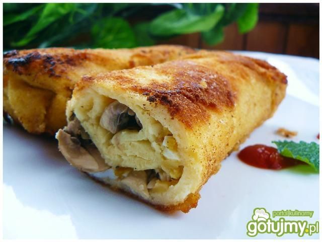 Chrupiące krokiety grzybowo - jajeczne