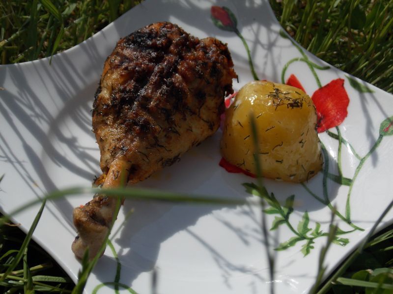Chrupiące podudzia z grilla