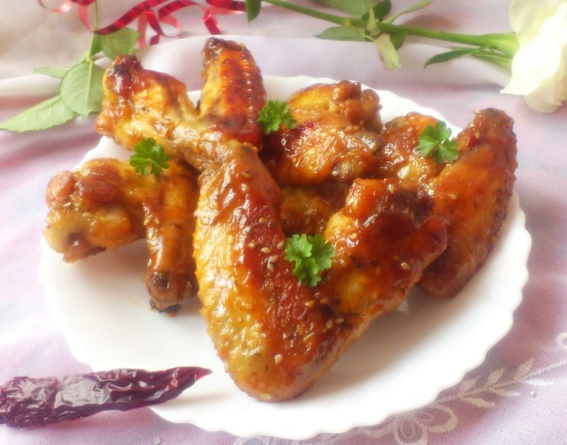 Chrupiące skrzydełka z miodem i piwem Di