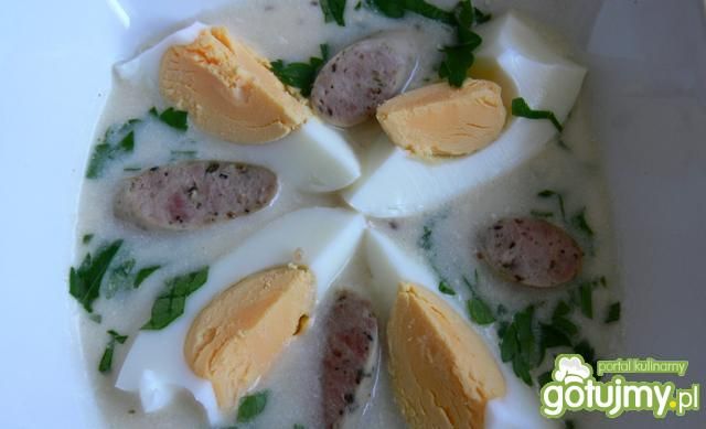 Chrzanowa zupa z jajkiem