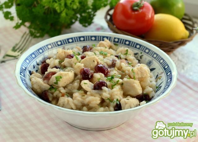 Chrzanowe risotto z indykiem i żurawiną