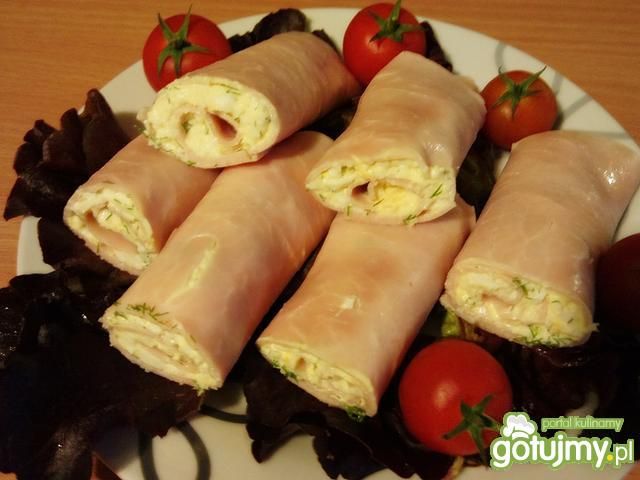 Chrzanowe roladki z szynki Chrzanowe roladki z szynki