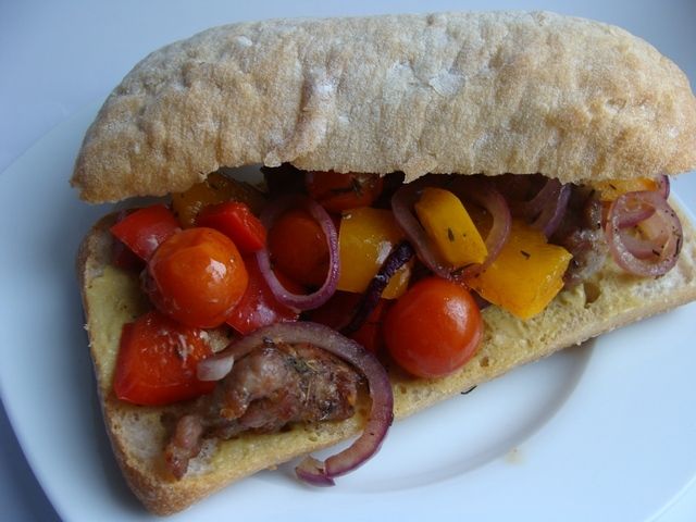 Ciabatta z zapiekanką Ciabatta z zapiekanką