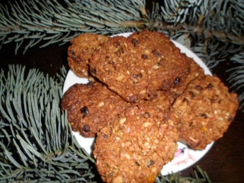 Ciasteczka bakaliowe na mioddzie Ciasteczka bakaliowe na mioddzie