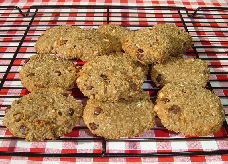 Ciasteczka bananowo - orzechowe