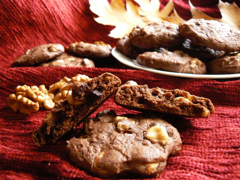 Ciasteczka czekoladowe z orzechami