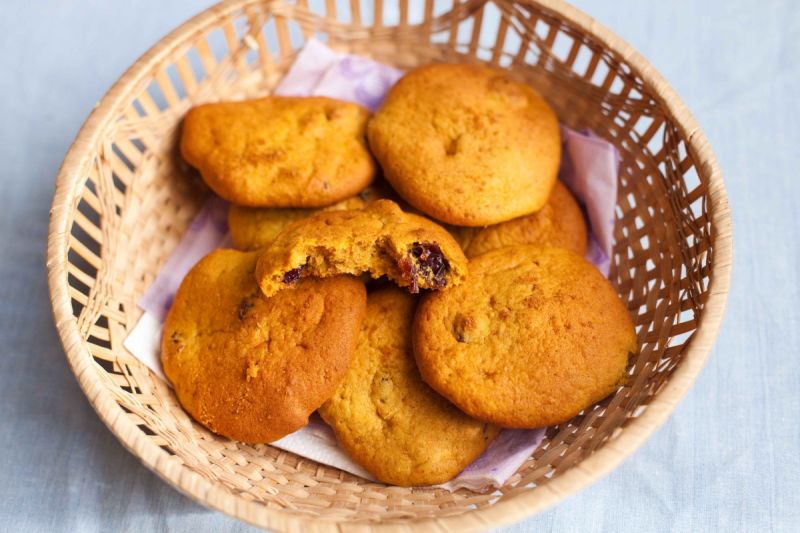 Ciasteczka dyniowe z żurawiną