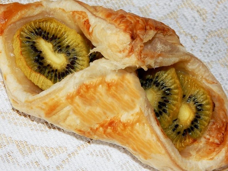 Ciasteczka francuskie z kiwi Ciasteczka francuskie z kiwi