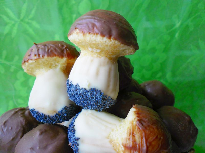 Ciasteczka grzybki z patelni