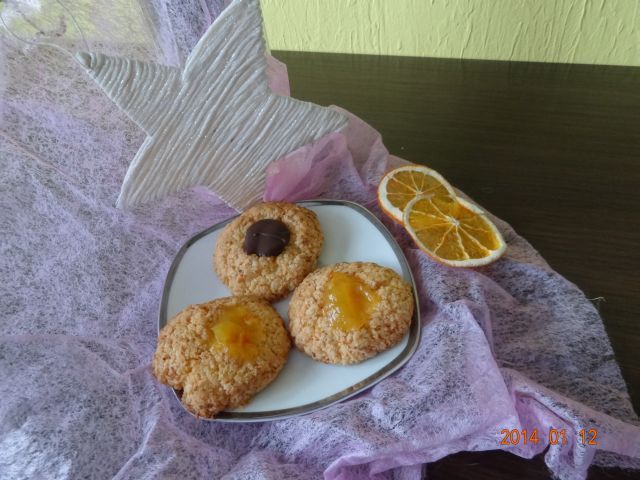 Ciasteczka kokosowo - ryżowe z mandarynką Ciasteczka kokosowo - ryżowe z mandarynką