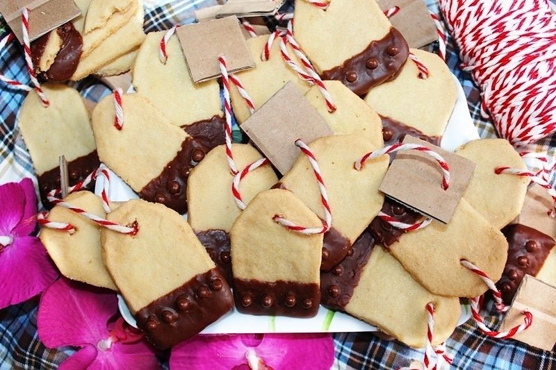 Ciasteczka maślane w kształcie torebek herbaty