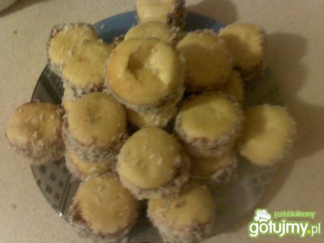 Ciasteczka migdałowe z kokosem i marmol 