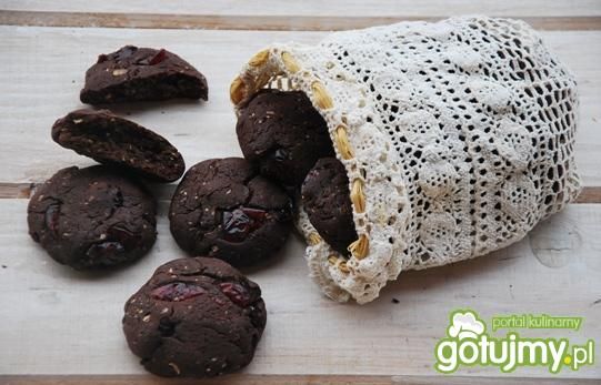 Ciasteczka mocno czekoladowe. Ciasteczka mocno czekoladowe.