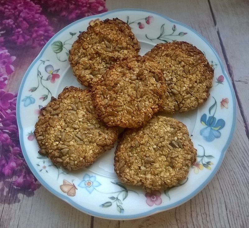 Ciasteczka owsiane z słonecznikiem Ciasteczka owsiane z słonecznikiem
