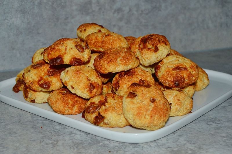 Ciasteczka serowe z kaszą manną i czekoladą