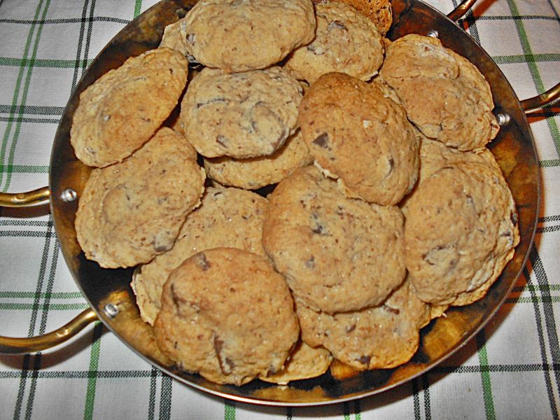 Ciasteczka z czekoladą i otrębami