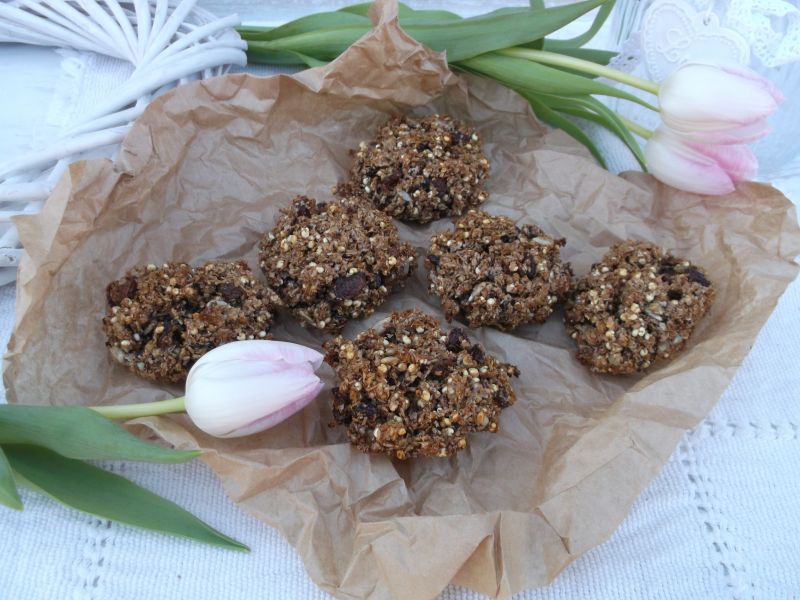 Ciasteczka z otrębów pszennych z bakaliami